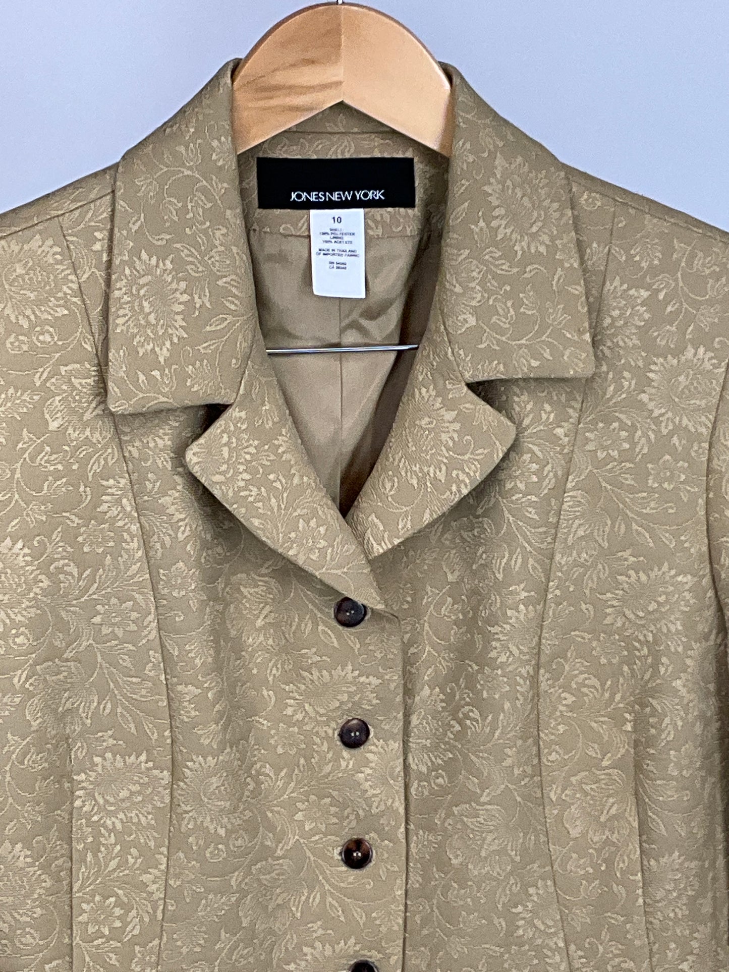 JONES NEW YORK GOLD BLAZER SZ 10