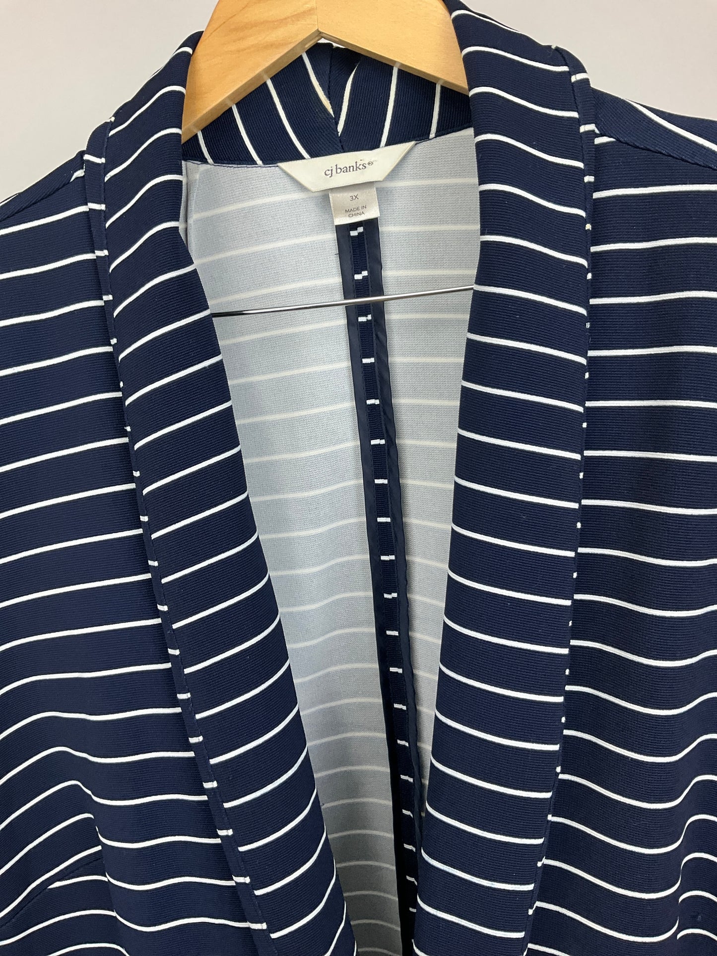 CJ BANKS BLUE/WHITE BLAZER SZ 3X