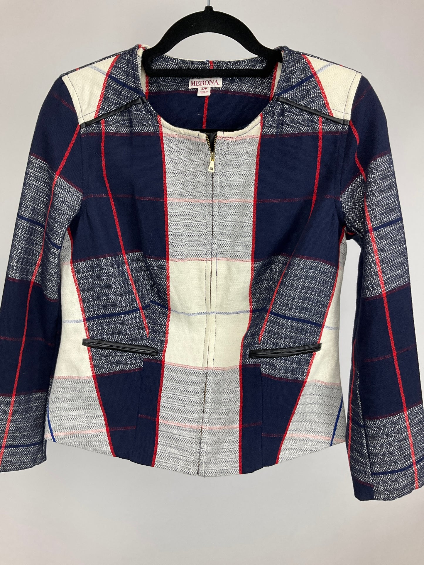 MERONA BLUE/RED/WHITE BLAZER SZ S/P