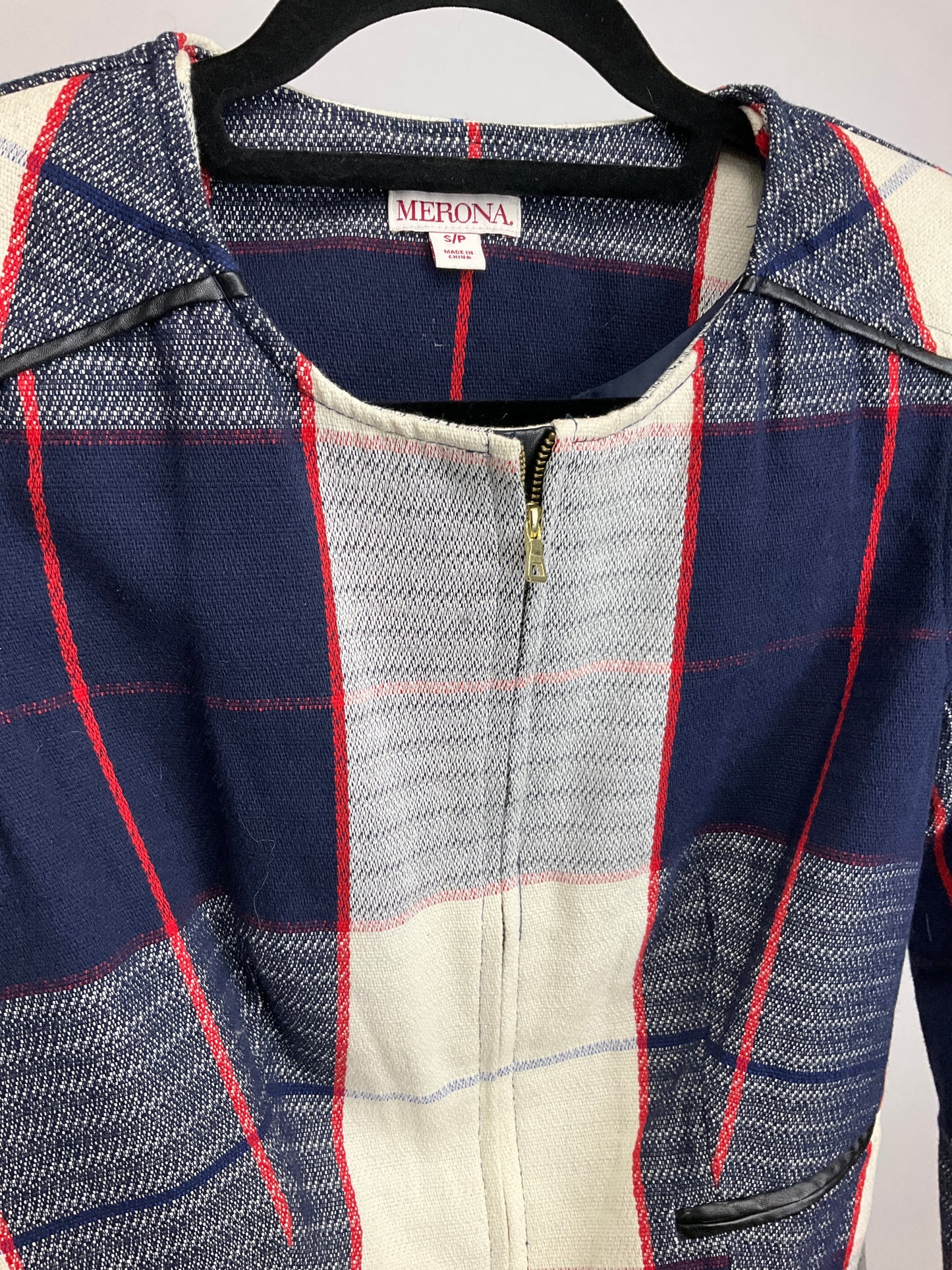 MERONA BLUE/RED/WHITE BLAZER SZ S/P