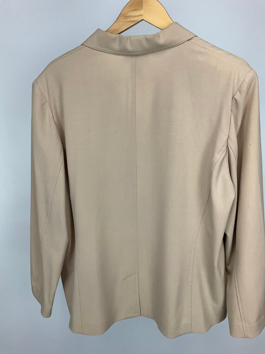 JM COLLECTION TAN BLAZER SZ 18