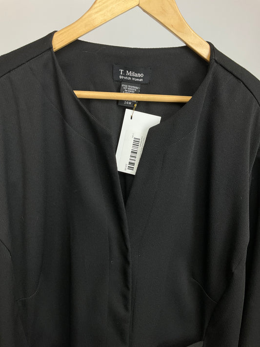 T Milan Stretch Woman Black Blazer sz 24W