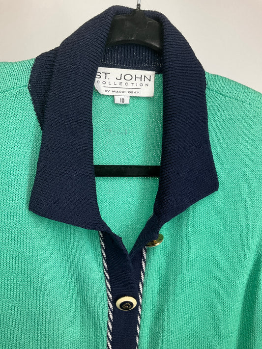 ST JOHN COLLECTION GREEN/BLUE SZ 10