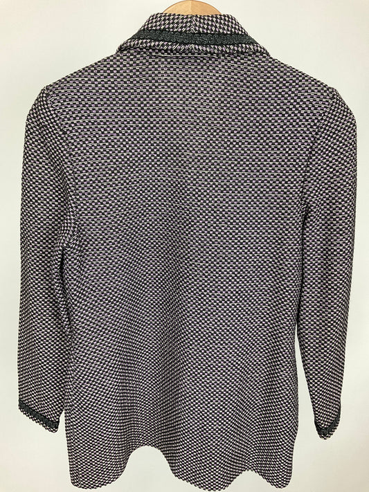 ST JOHN COLLECTION PURPLE/GRAY BLAZER SZ 4-6.