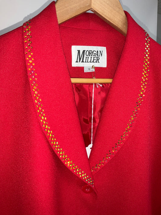 MORGAN MILLER RED BLAZER SZ 16