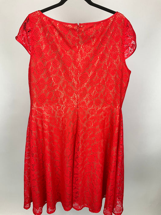 KASPER ORANGE LACE DRESS SZ 18