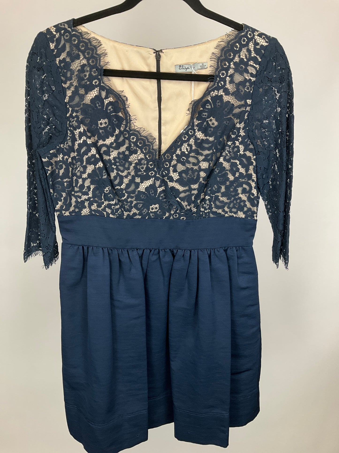 ELIZA J NAVY LACE DRESS SZ 10