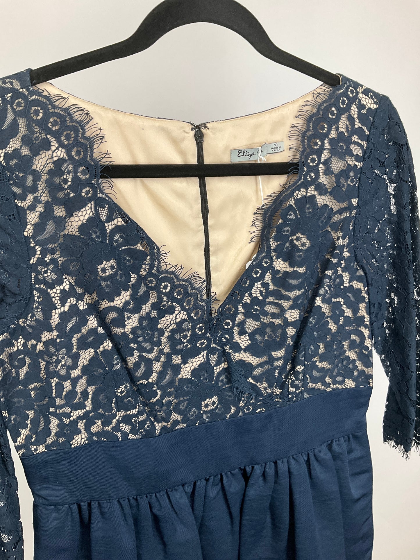 ELIZA J NAVY LACE DRESS SZ 10
