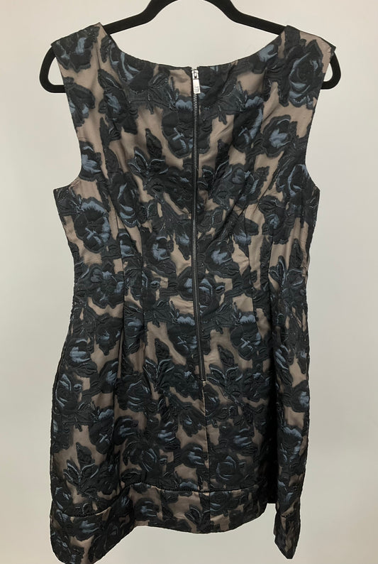 VINCE CAMUTO BLACK/BLUE LACE DRESS SZ 12