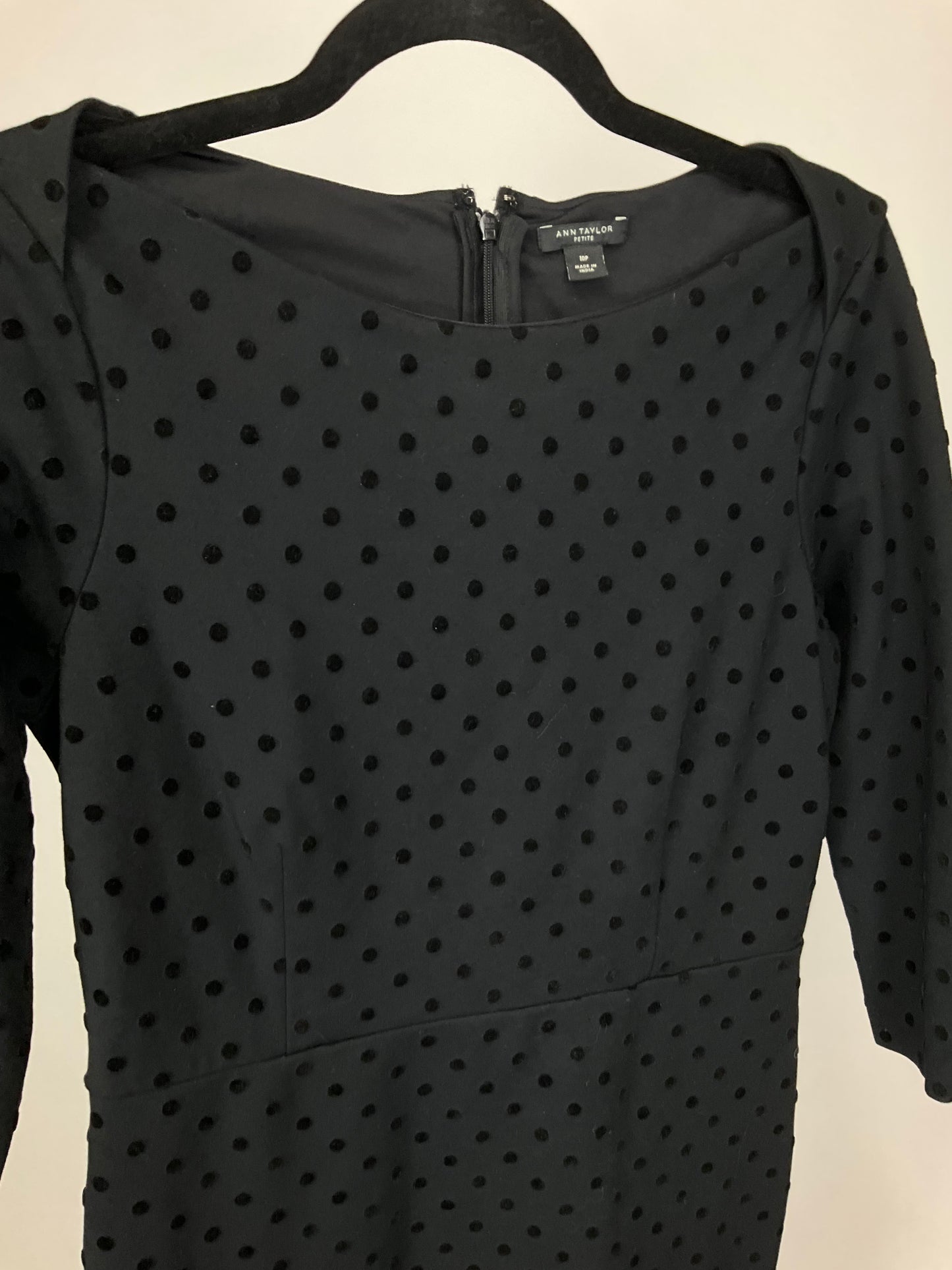 ANN TAYLOR PETITES BLACK DRESS SZ 10P