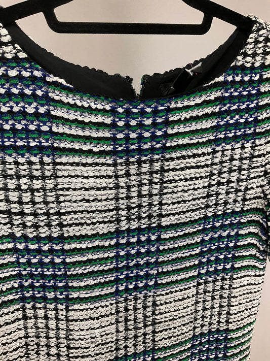 NWT ST JOHN WHITE/BLUE/GREEN DRESS SZ 2
