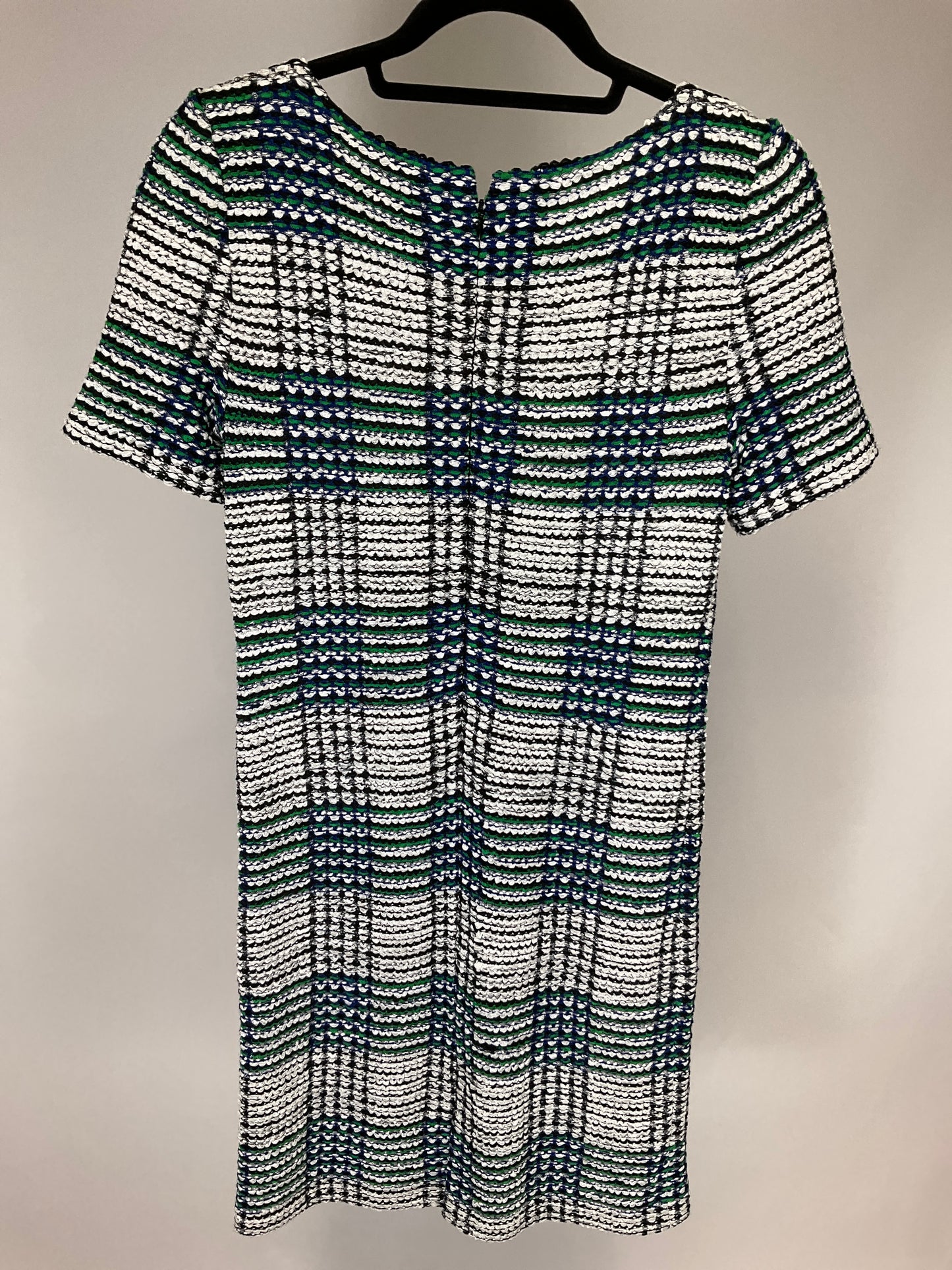 NWT ST JOHN WHITE/BLUE/GREEN DRESS SZ 2