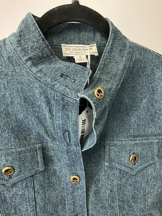 ST JOHN SPORT BLUE DENIM JACKET SZ P