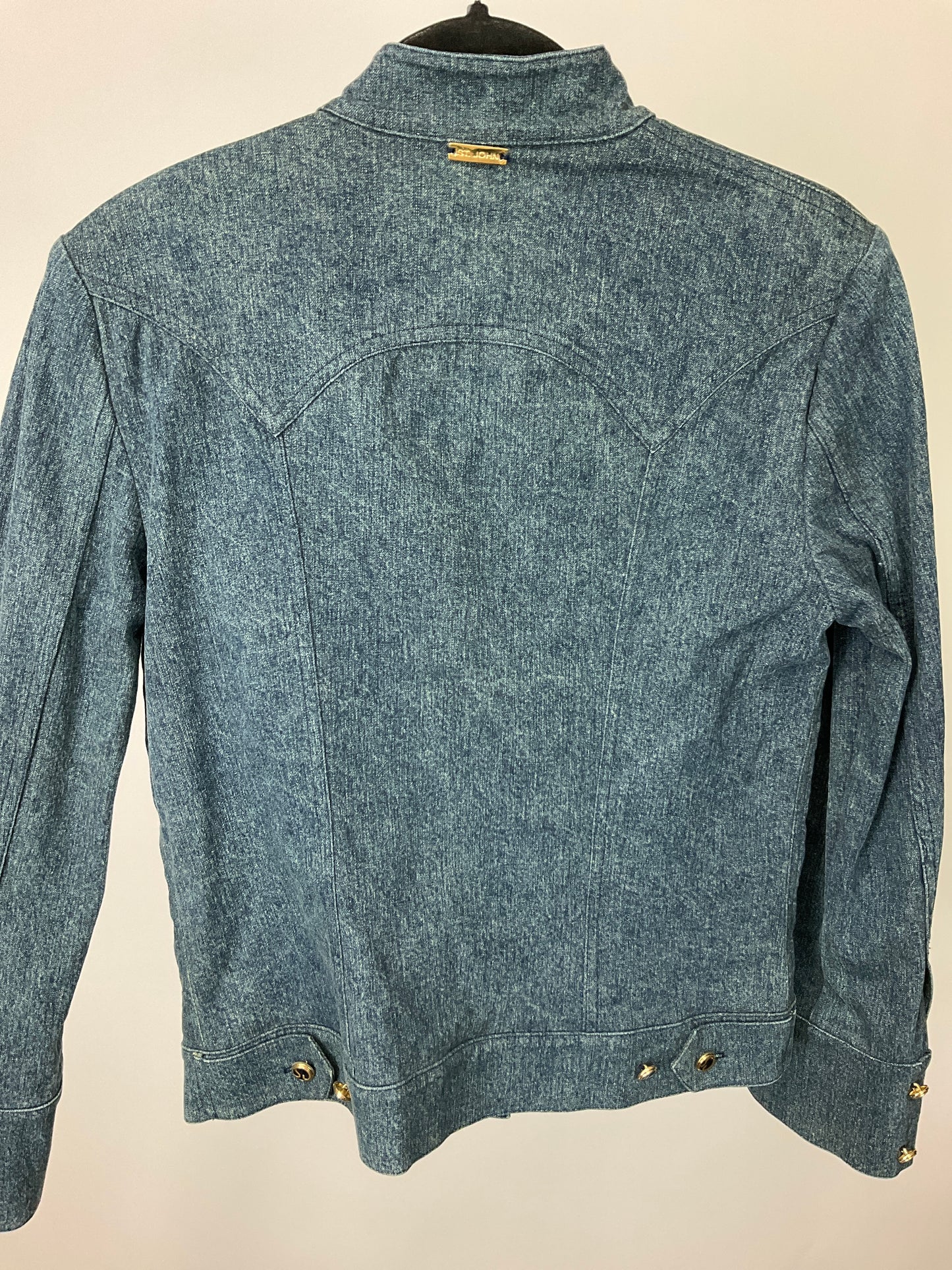 ST JOHN SPORT BLUE DENIM JACKET SZ P