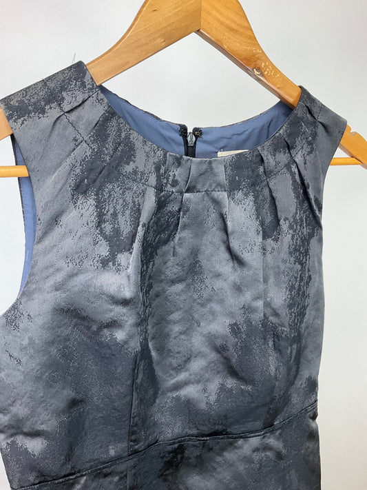 LOFT SILVER STEEL DRESS SZ 4P