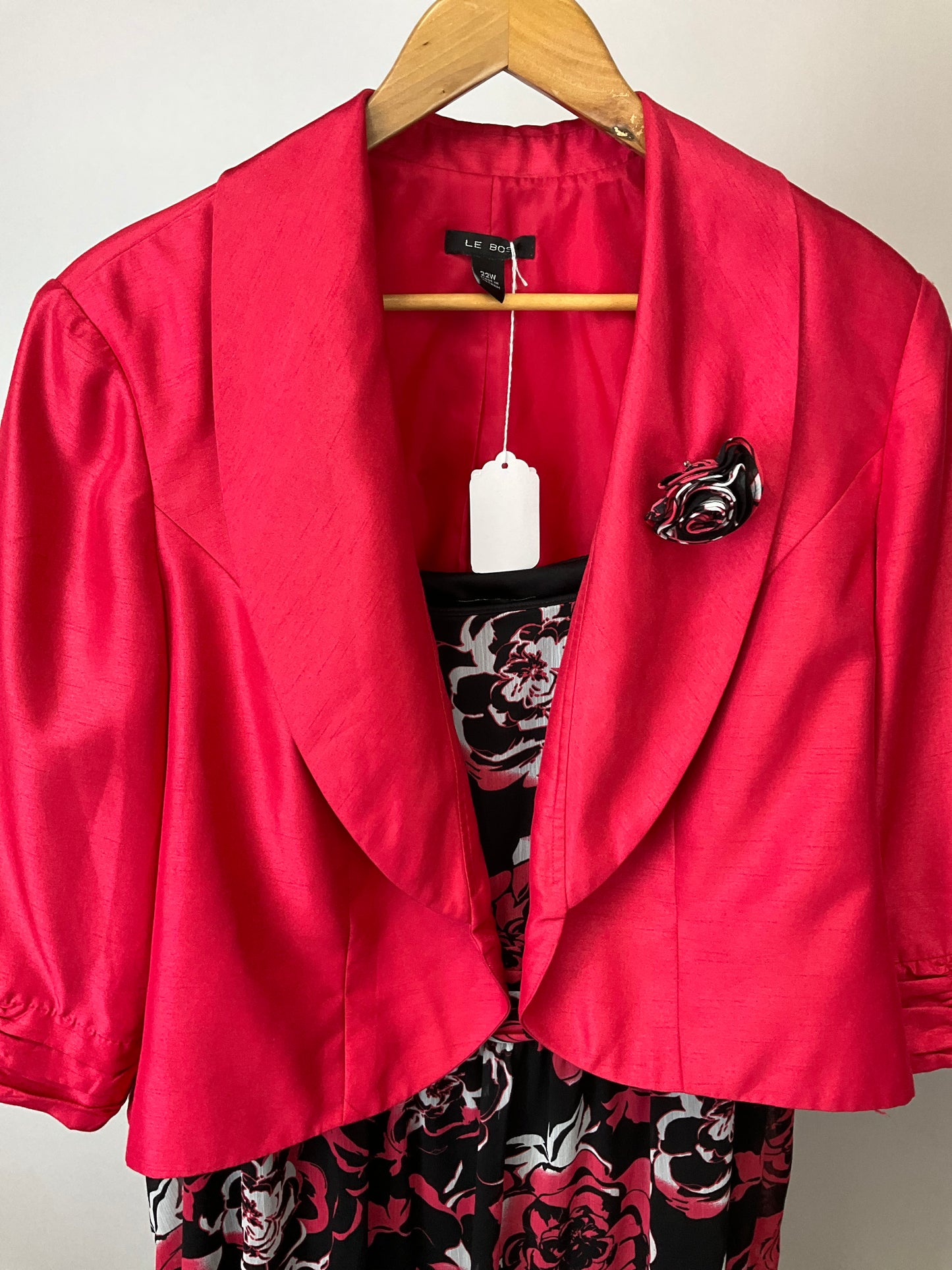 LE BOS PINK/BLACK DRESS SUIT SZ 22W