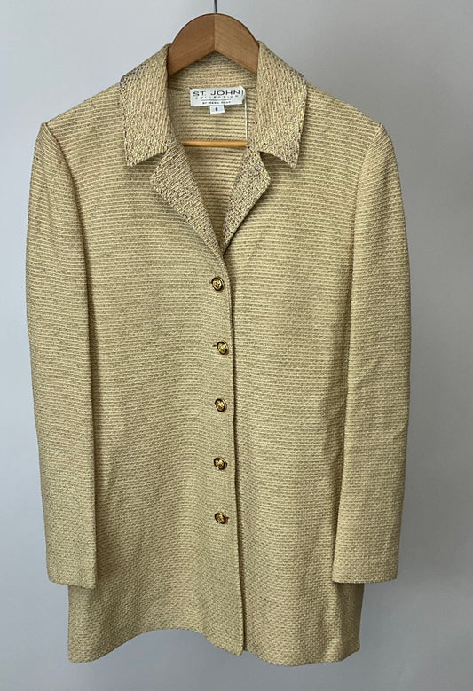 ST JOHN COLLECTION YELLOW SKIRT SUIT SZ 6/8