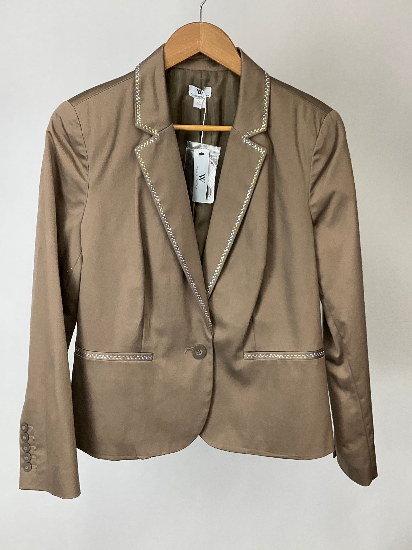 WORTHINGTON TAN BLAZER SZ L