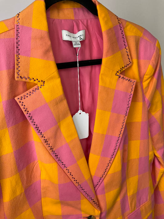 FREE ASSEMBLY PINK/ORANGE BLAZER SZ XL