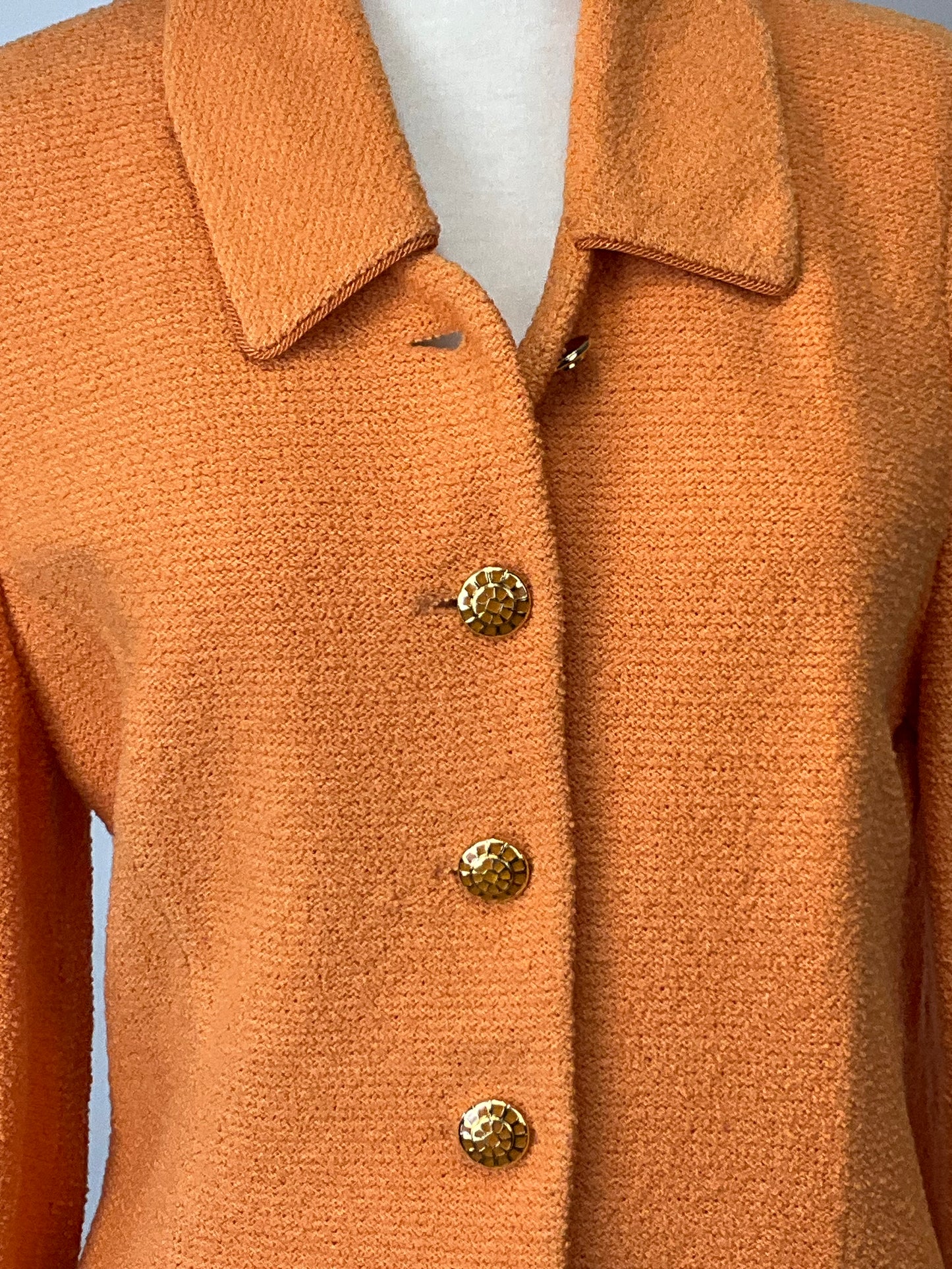 ST JOHN COLLECTION ORANGE SKIRT SUIT SZ 8-12.