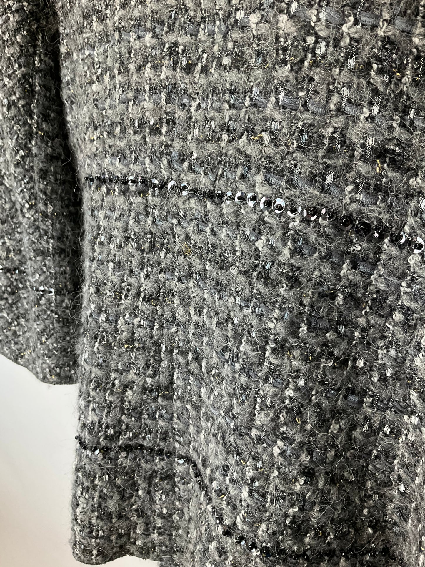 ST JOHN COUTURE GRAY BLAZER SZ 12