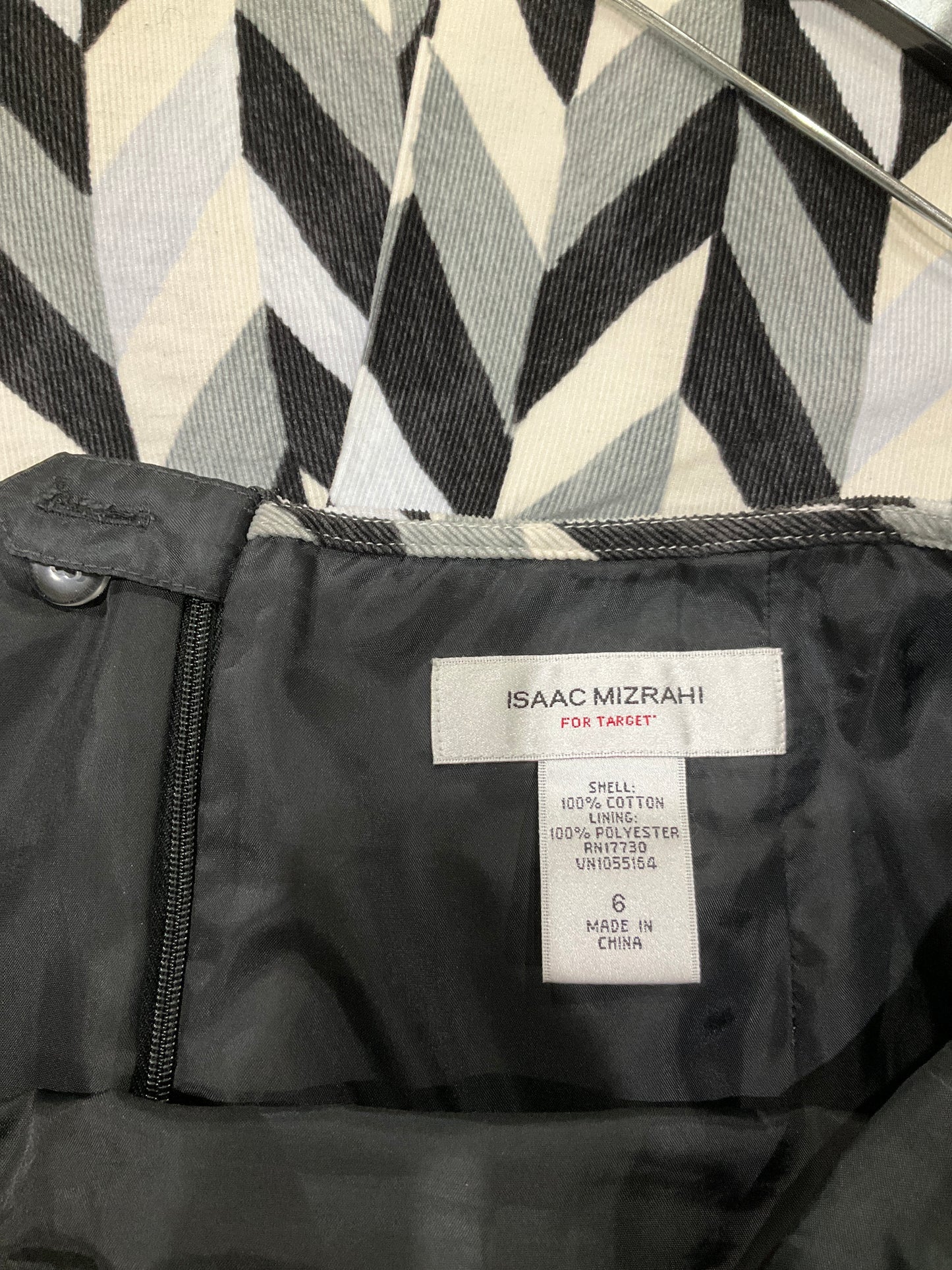 ISAAC MIZRAHI BLACK & WHITE SKIRT SZ 6