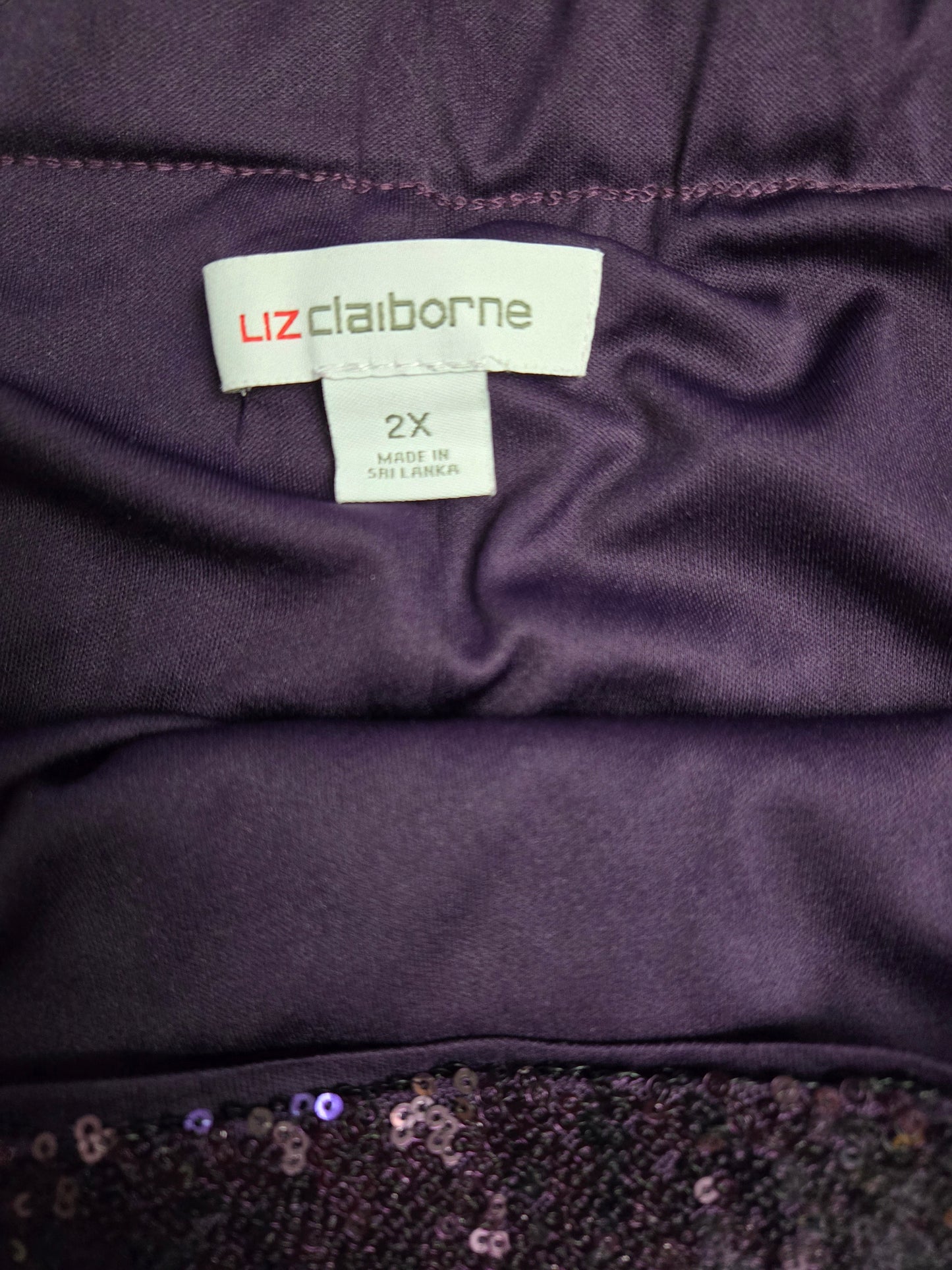 LIZ CLAIBORNE PURPLE SKIRT SZ 2X