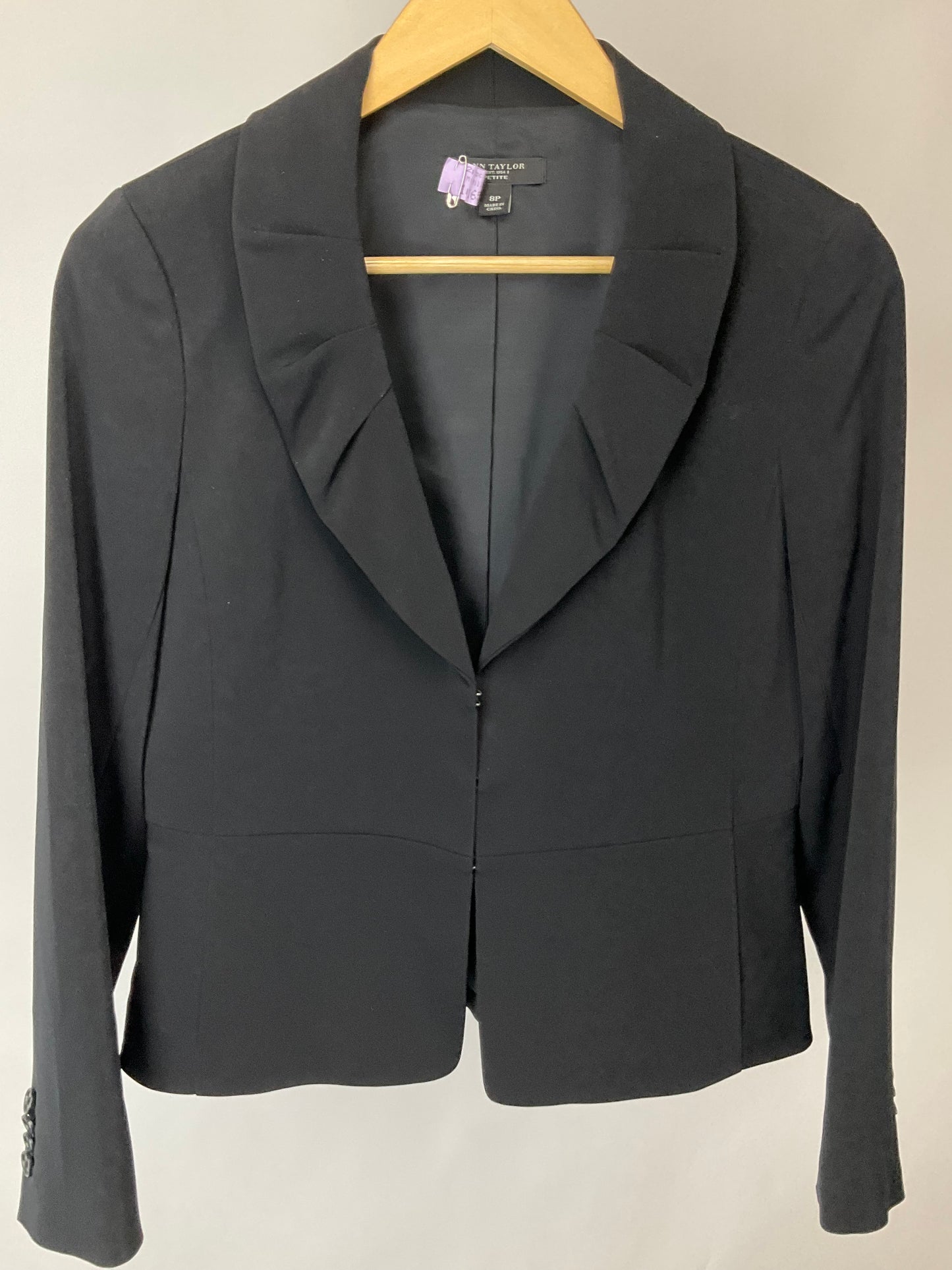 ANN TAYLOR BLACK SKIRT SUIT SZ 8P