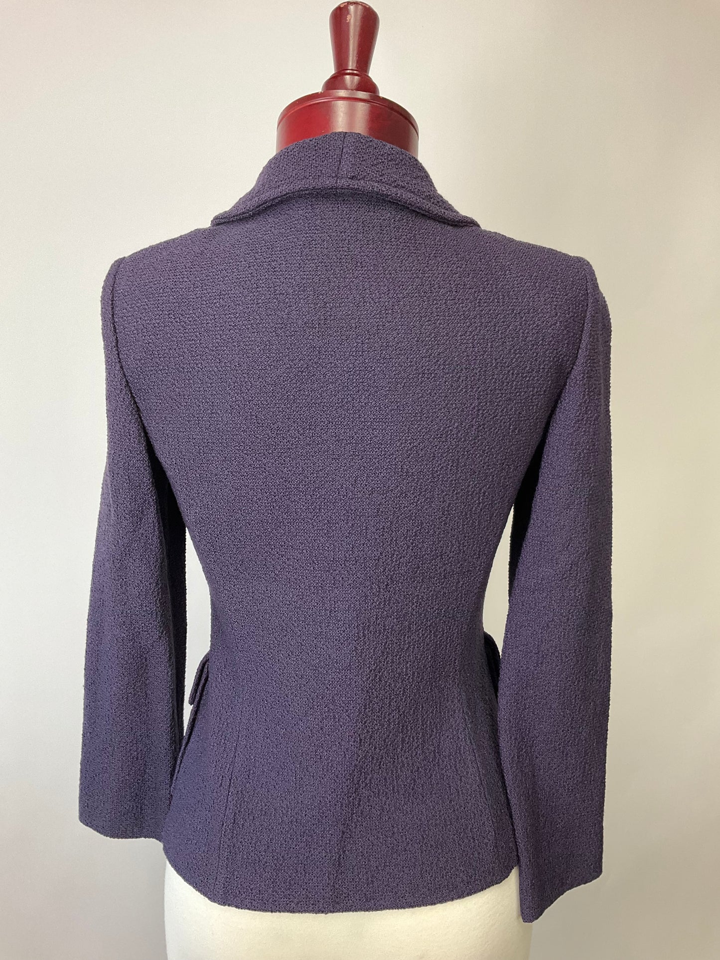 ST JOHN COUTURE PURPLE SKIRT SUIT SZ 2