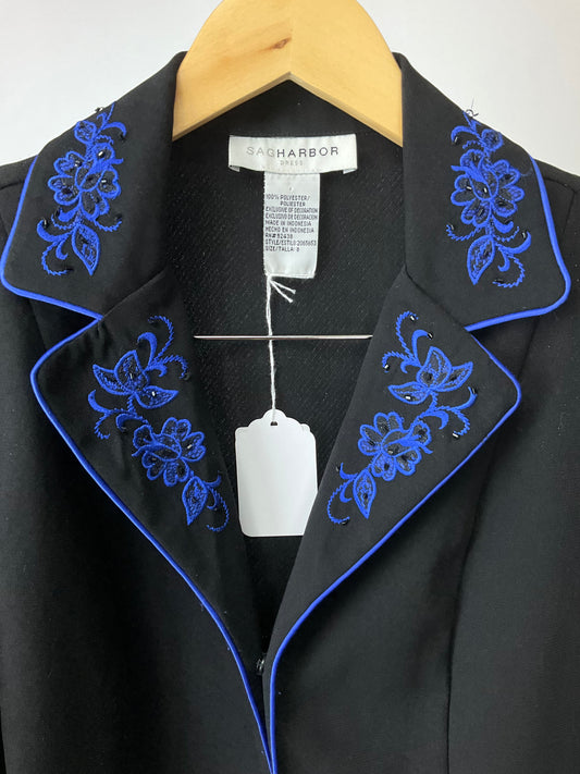 SAG HARBOR BLACK BLAZER SZ 8