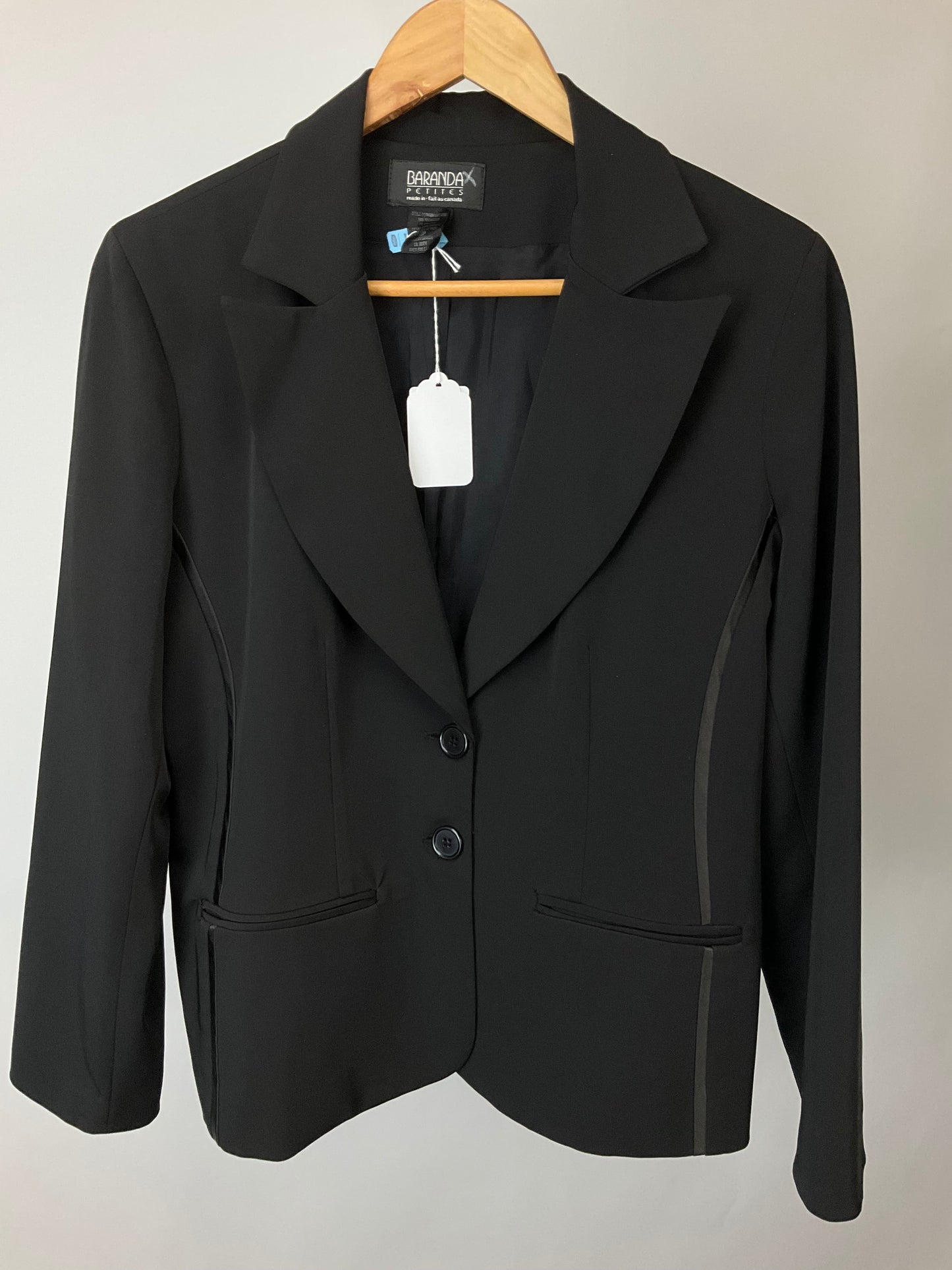 BARANDA PETITES BLACK BLAZER SZ 10P