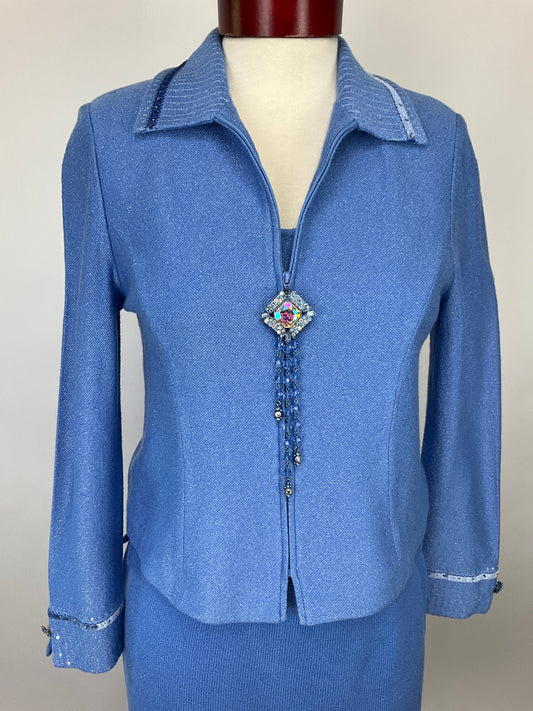 ST JOHN EVENING BLUE 3 PIECE SUIT SZ 6/8