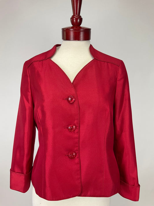 LE SUIT RED SKIRT SUIT SZ 10