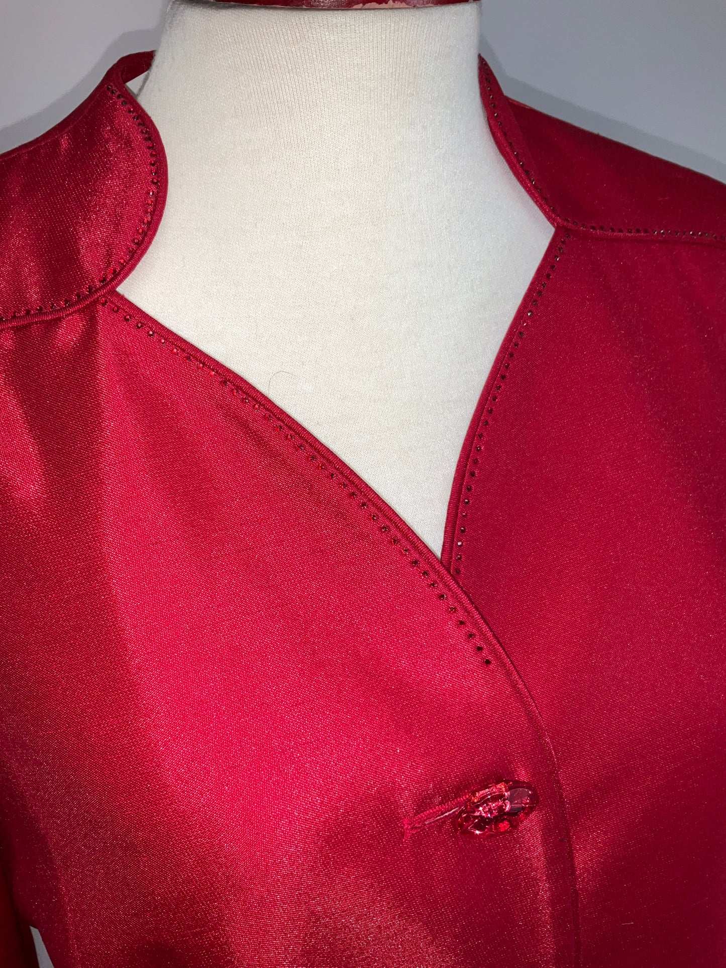 LE SUIT RED SKIRT SUIT SZ 10