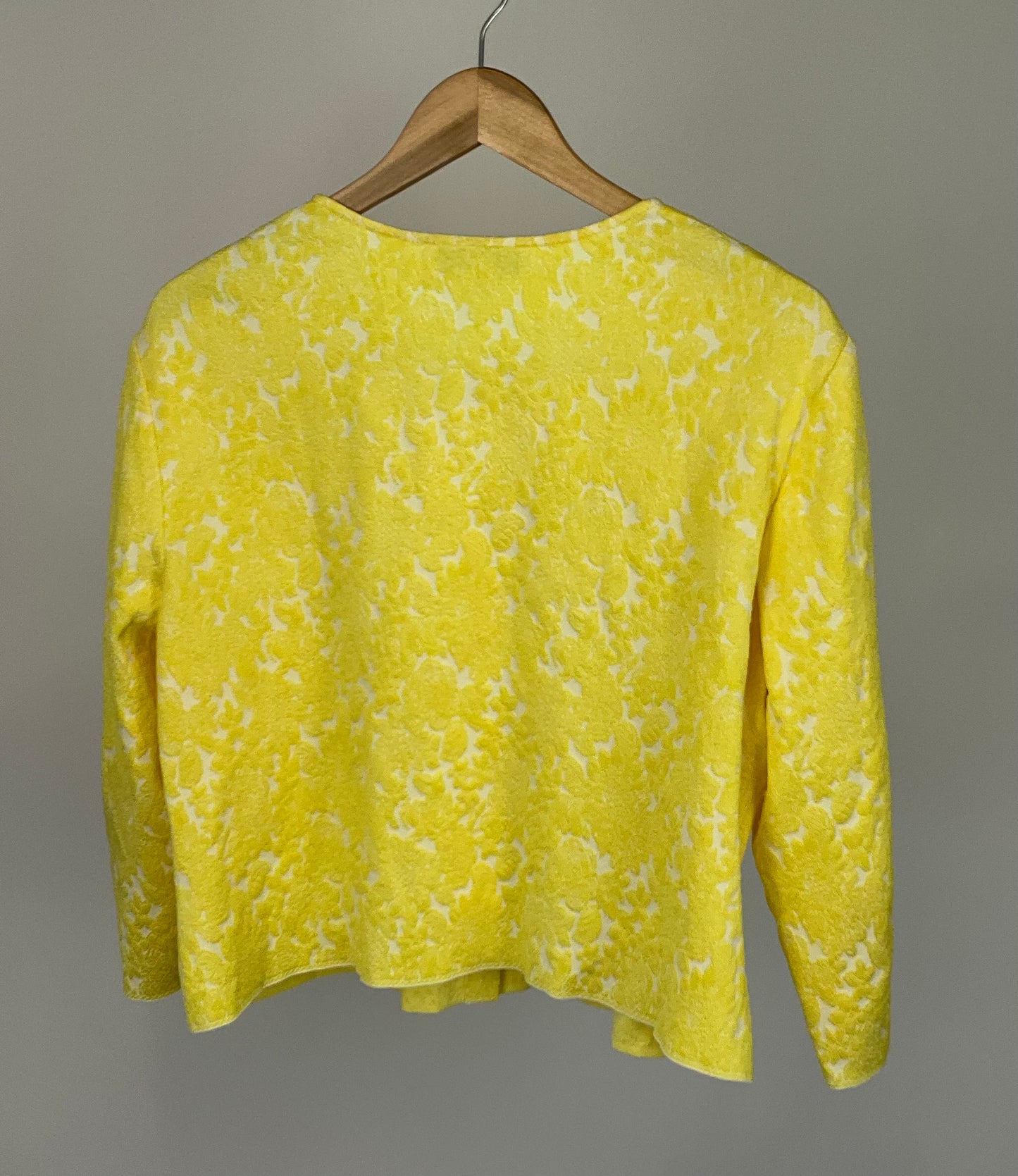 ST JOHN COLLECTION YELLOW/WHITE BLAZER SZ XL