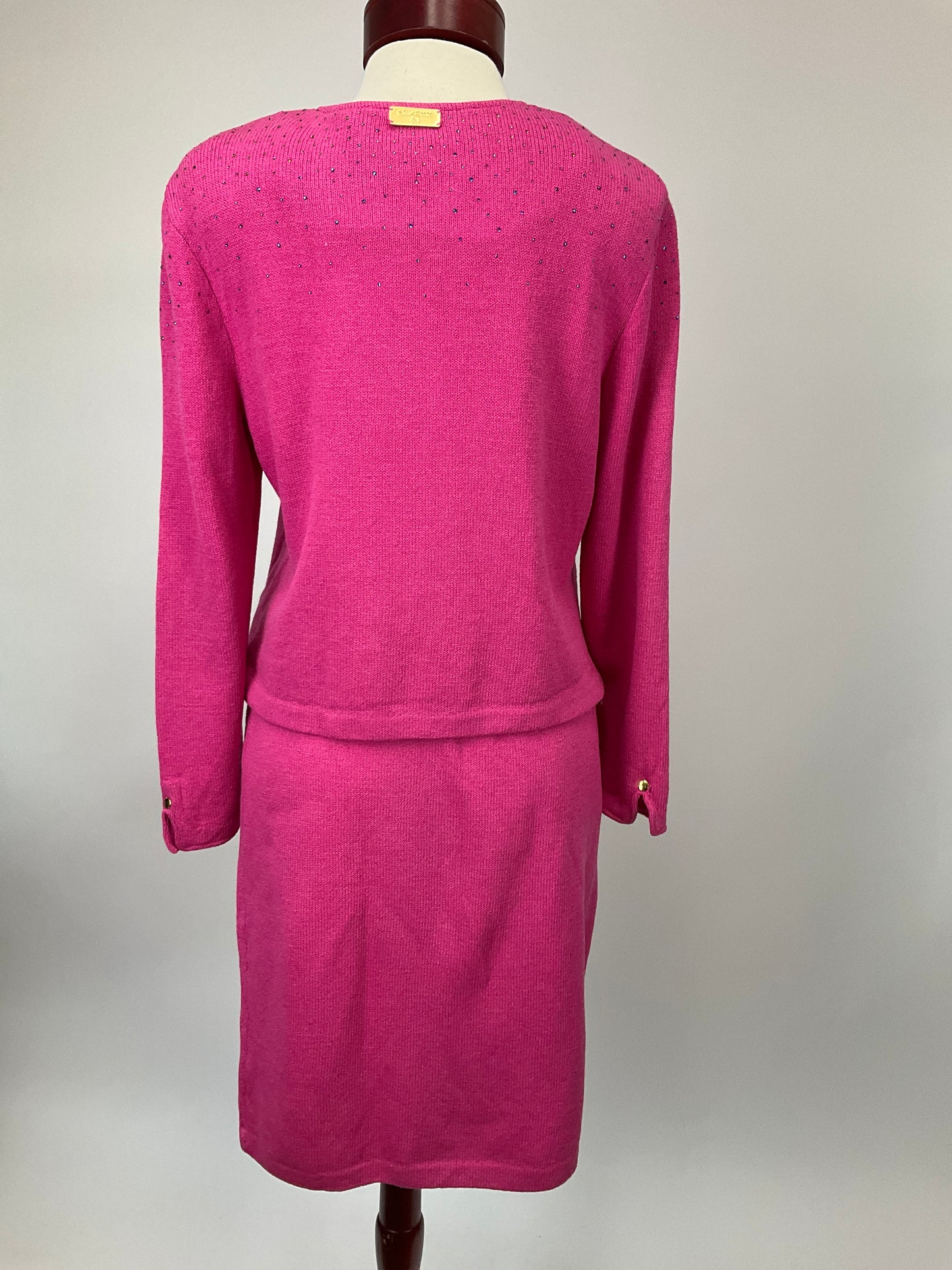 ST JOHN COLLECTION PINK SKIRT SUIT SZ 10