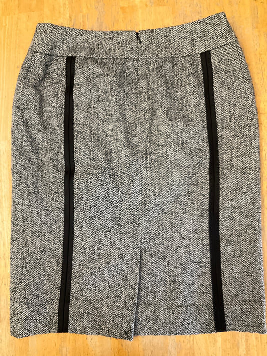 ETCETERA BLACK/WHITE TWEED SKIRT SZ 6