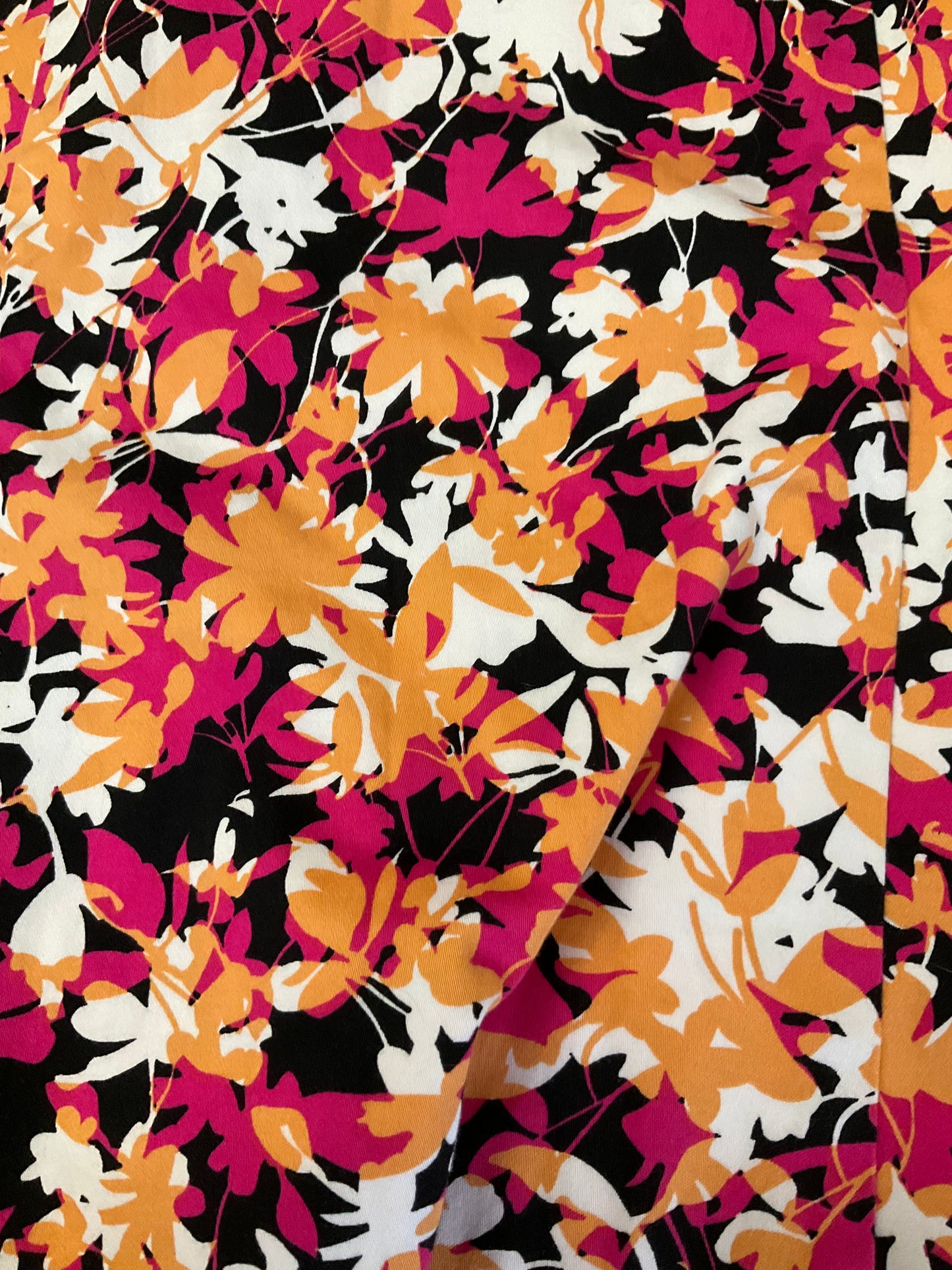 NOTATIONS PINK FLORAL SKIRT SZ 3X