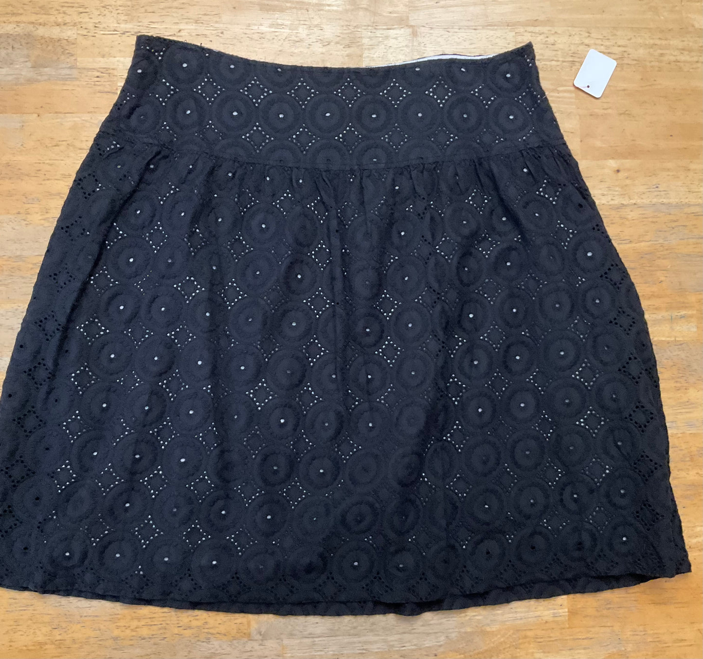 APOSTROPHE BLACK EYELET SKIRT SZ 16