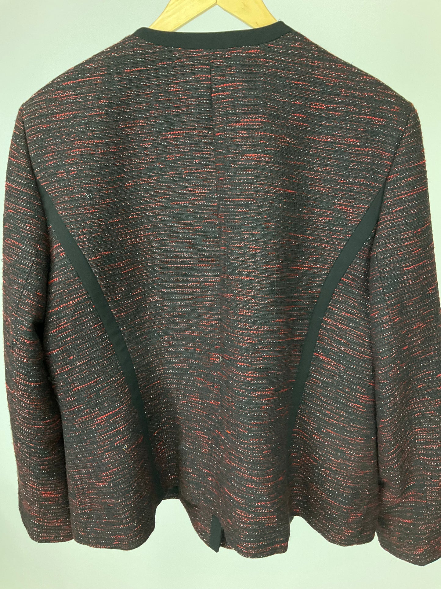 KASPER RED/BLACK BLAZER SZ 18