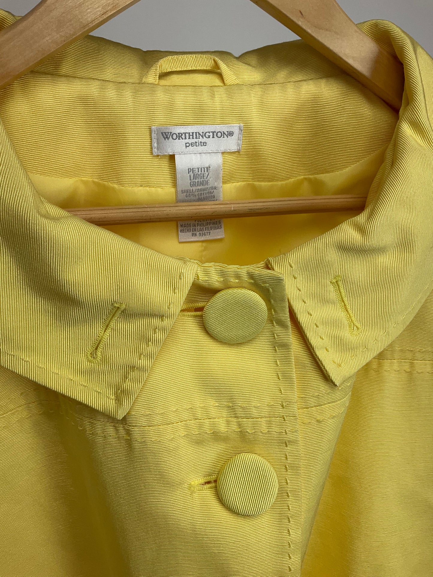 WORTHINGTON PETITE YELLOW BLAZER SZ LARGE