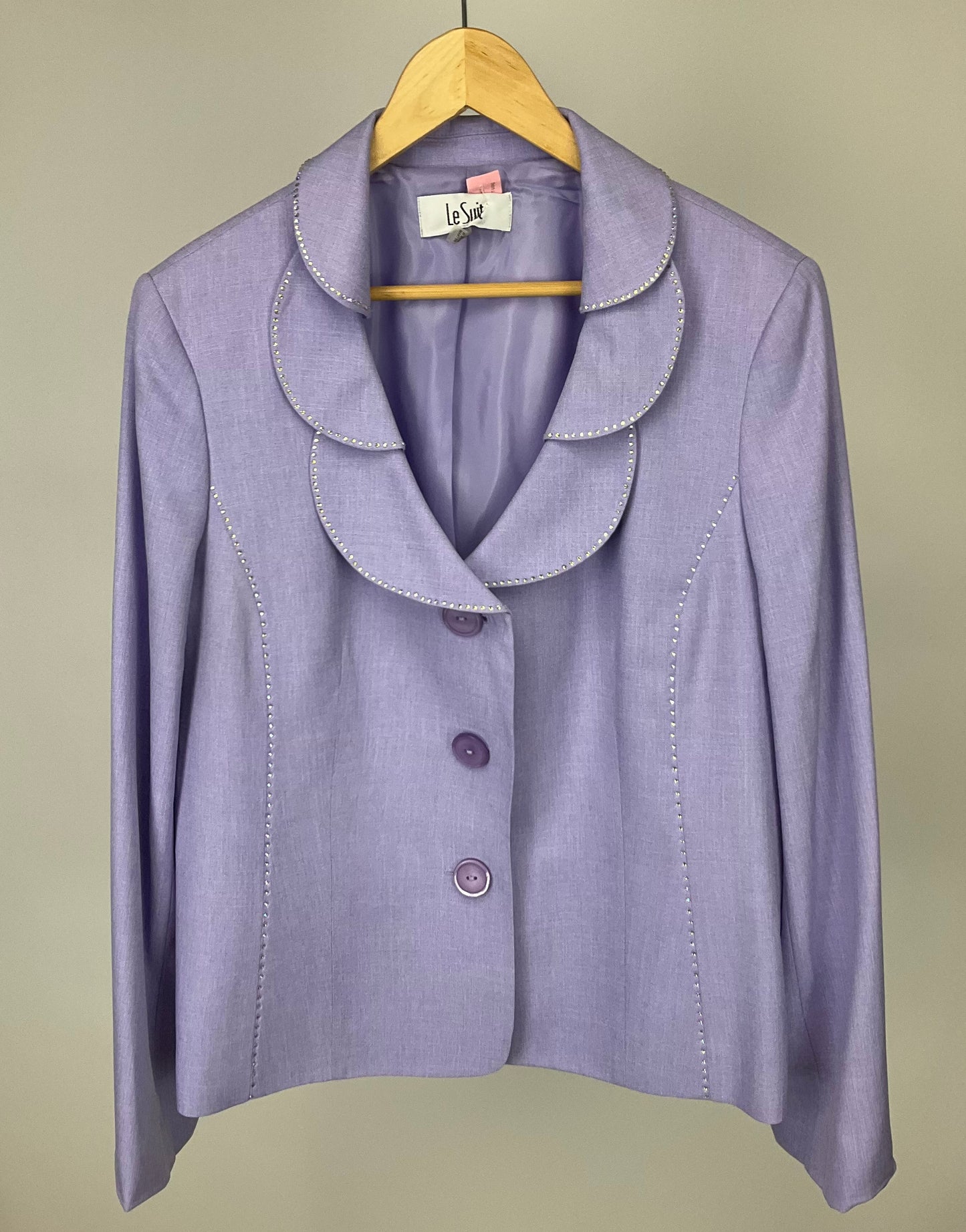 LE SUIT LAVENDER BLAZER SZ 16