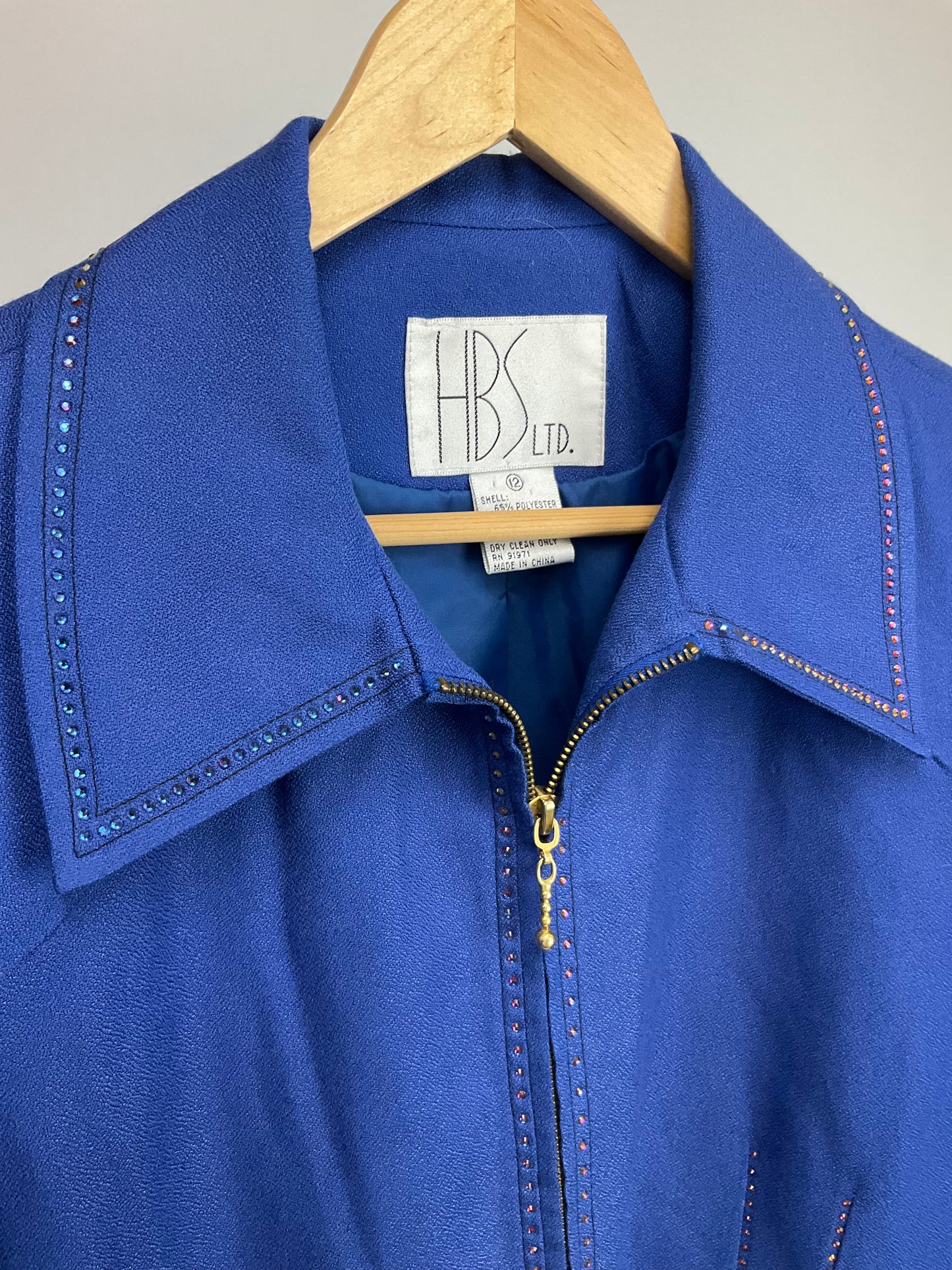 HBS LTD BLUE BLAZER SZ12