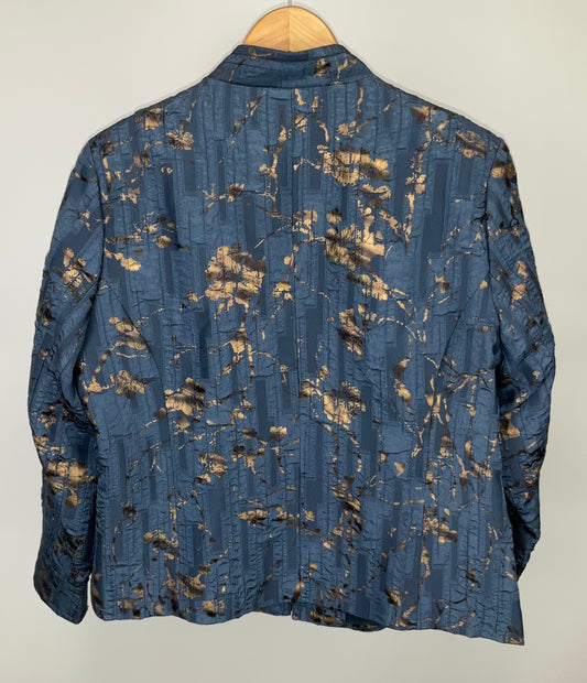 TONI MORGAN BLUE COPPER BLAZER SZ L