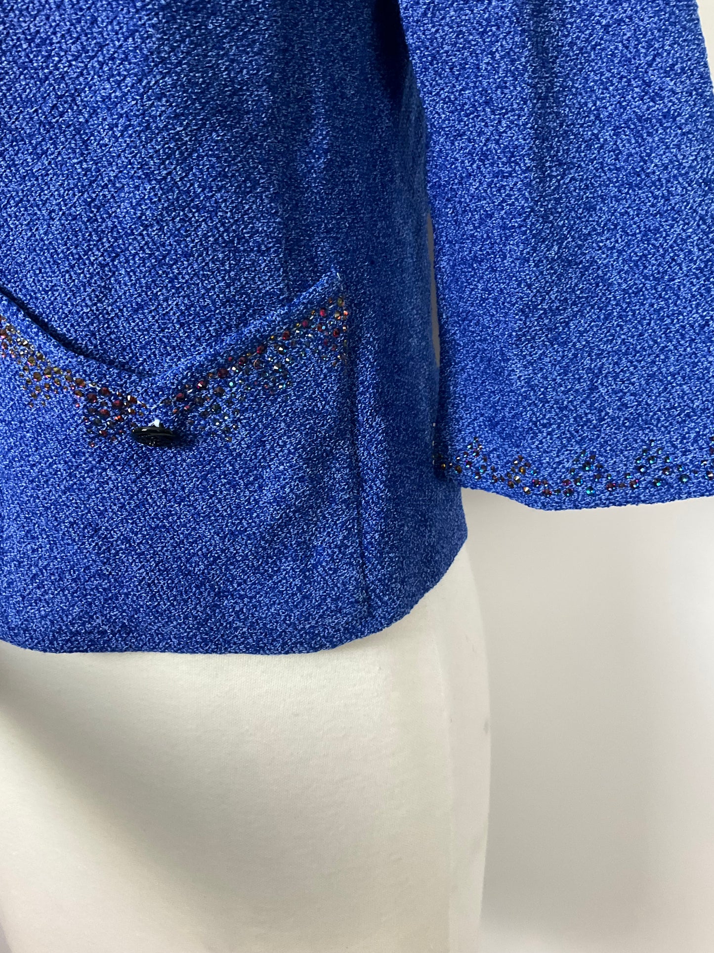 ST JOHN COLLECTION BLUE BLAZER SZ 12