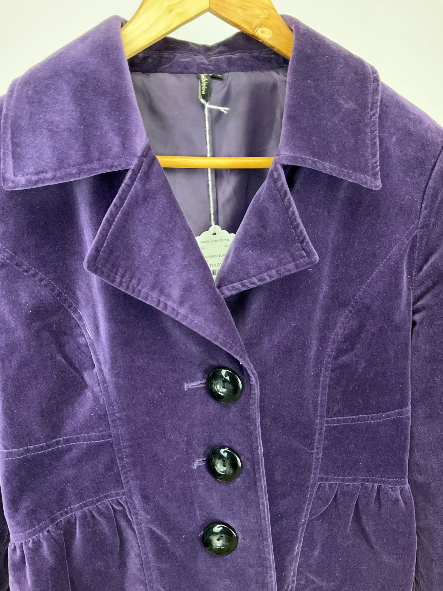 AMBITION PURPLE BLAZER SZ M