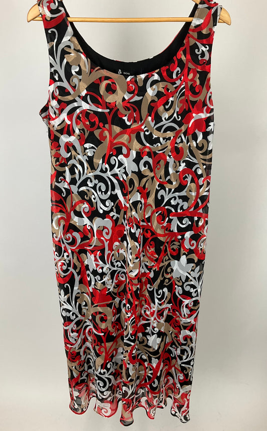LE BOS BLACK/ORANGE DRESS SUIT SZ 18W