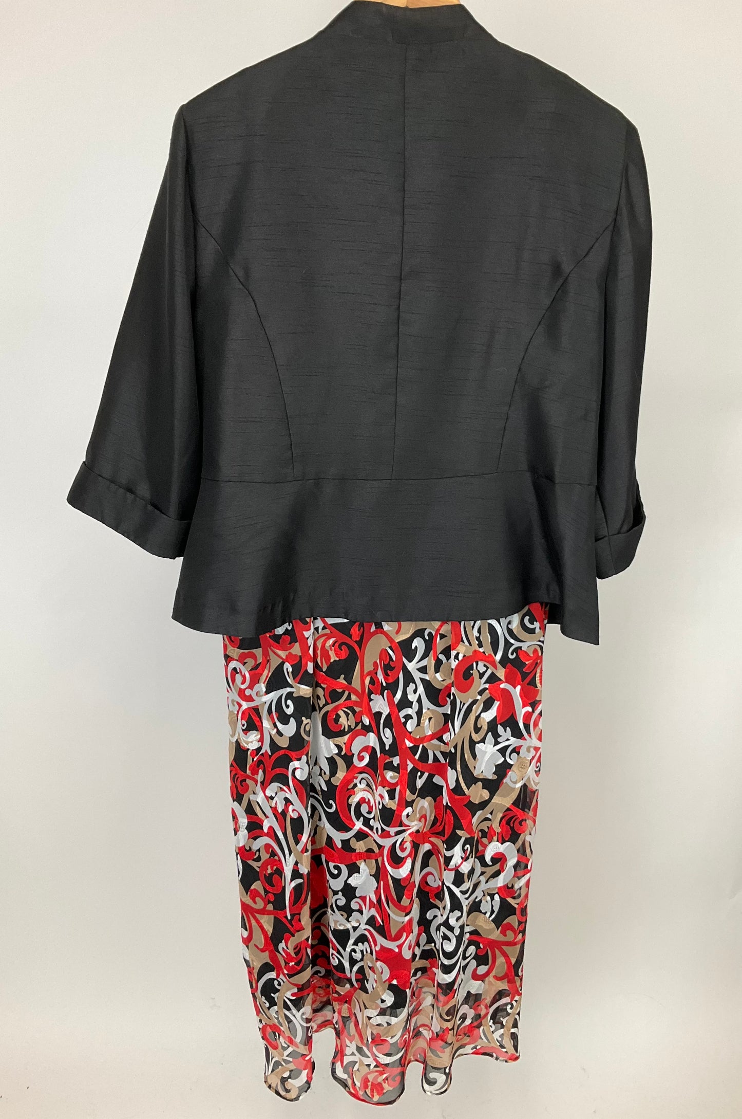 LE BOS BLACK/ORANGE DRESS SUIT SZ 18W