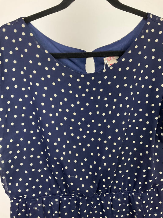 MOSSIMO BLUE/WHITE POLKA DOT DRESS SZ XXL