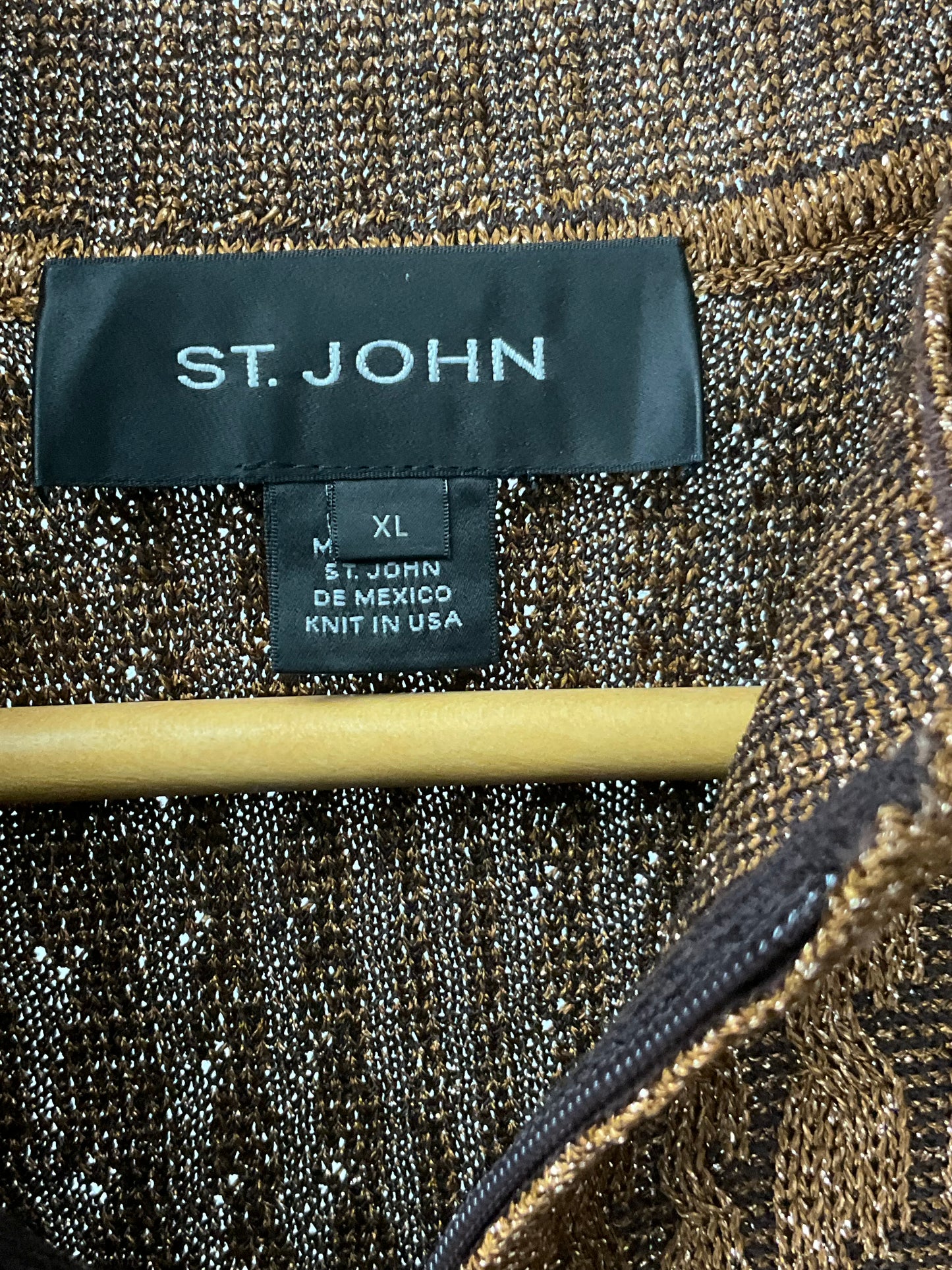 ST JOHN COPPER CARDIGAN SET SZ XL